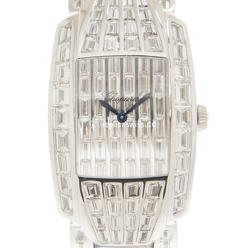 Chopard 419404-1109 Replica - Automatic - 18kt White Gold - Diamond Dial - Silver Clasp